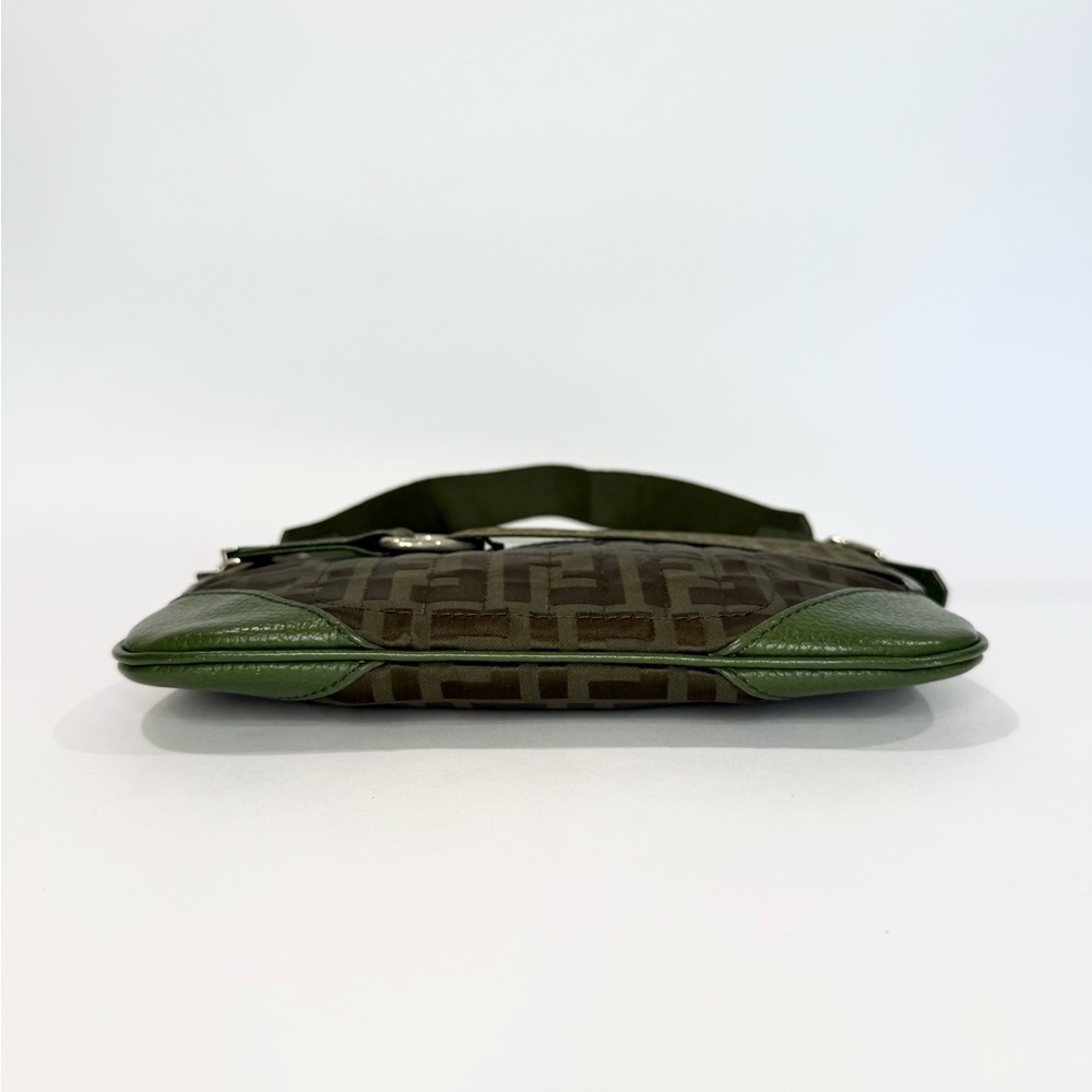 ✨SOLD✨ Vintage Fendi Green Zucca Shoulder Bag - Picture 11 of 13